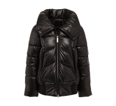 Пуховик кожаный